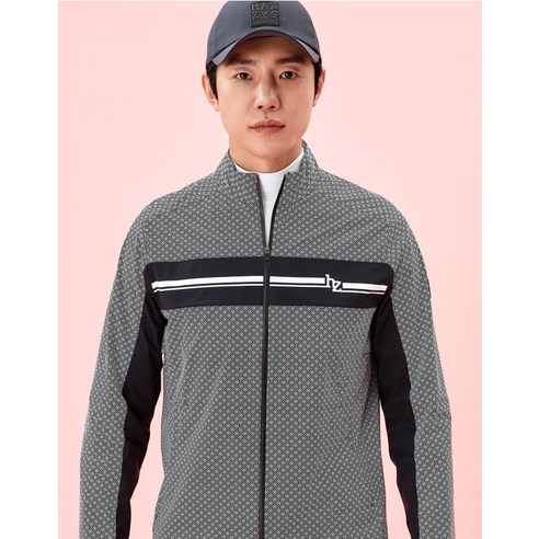 헤지스골프 남성용 전판 NEW PATTERN 발수 점퍼 HUJU1B121BK