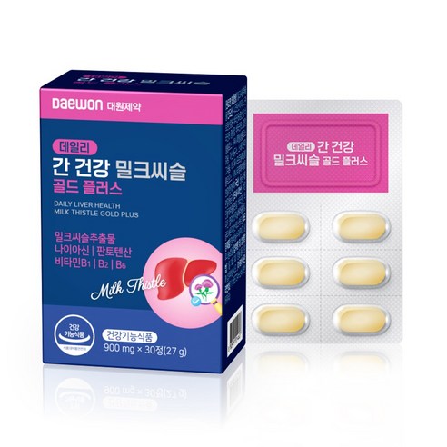 대원제약 데일리 간 건강 밀크씨슬 골드 플러스 30정 1박스 1개월분