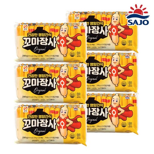 사조오양 꼬마장사 간식 소시지 25개입, 250g, 30개