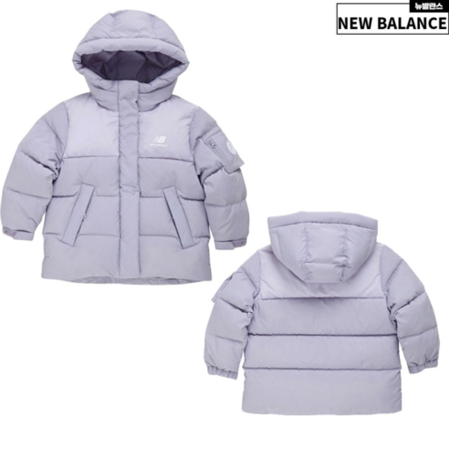 뉴발란스 뉴발란스키즈 NEWKIMO 걸 배색 다운 숏패딩 NK9PD4102G-70