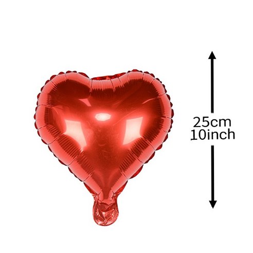 파티풍선 풍선 하트풍선 10인치 50개 은박풍선 파티용품 꾸미기 작은하트풍선, 50장, 레드