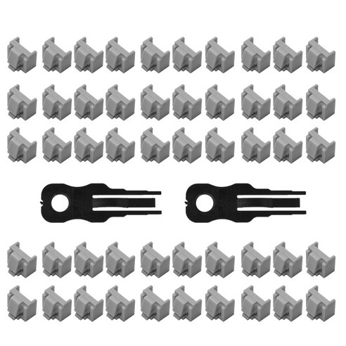 DUNIDEN 랜 포트락 rj45 잠금장치 그레이 알50 키2 LAN250GY, 50개