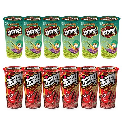 두바이스타일 피카픽 45g 6p + 초코픽 45g 6p, 6세트, 90g