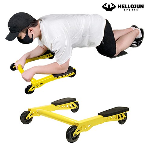 헬로우준 AB슬라이드 휠 롤러 코어 전신 뱃살빼는 복근운동기구