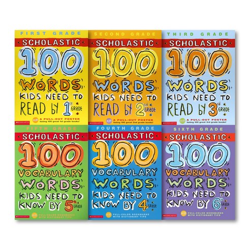 Scholastic 100 Words Vocabulary Kids Need To Know 1 2 3 4 5 6, 6th Grade