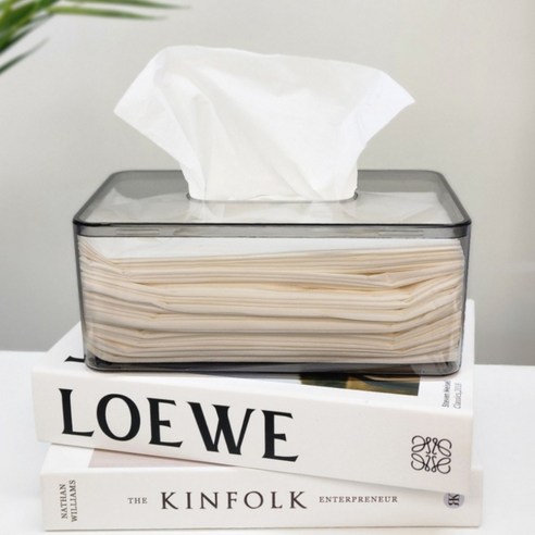 깔끔한 공간을 위한 리빙스캔들 투명 휴지 보관함