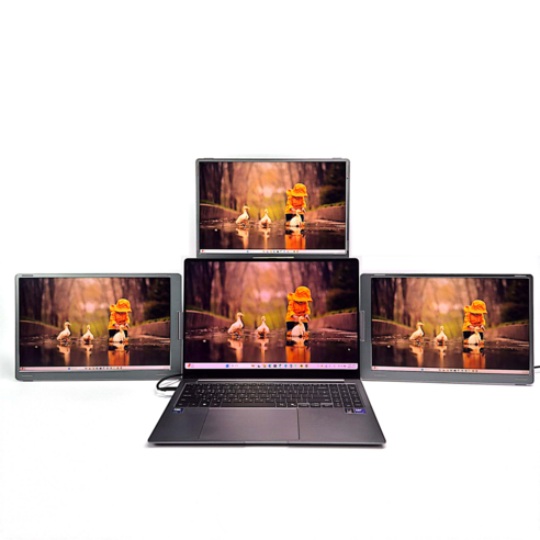 시간과 장소에 구애받지 않고 생산성과 창의성을 극대화하는 휴대용 트리플 모니터