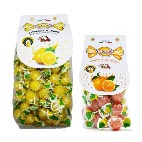 골로셀라 이태리 캔디 레몬500g 1봉 + 오렌지200g 1봉, 1세트