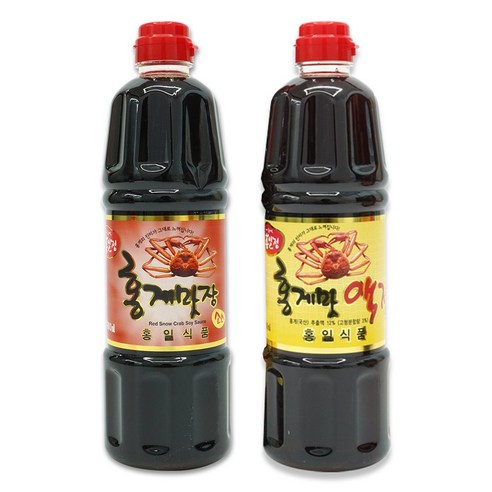 홍게맛장 소스 레드 900ml x 2개 + 홍게맛 액젓 900ml 홍게 조미료 맛간장, 1세트, 2700ml