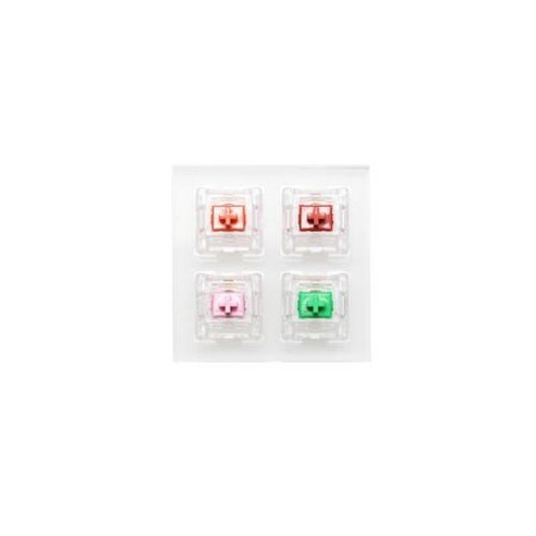 키보드 스위치 알루미늄 또는 아크릴 테스터 2X2 EVERGLIDE 사쿠라 핑크 옥 그린 산호 레드 앰버 오렌지 RGB 기계식 키보드용, 없음, 없음, 1) Acrylic EG Sx1