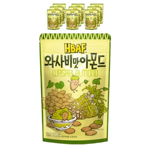 바프 와사비맛 아몬드, 130g, 10개