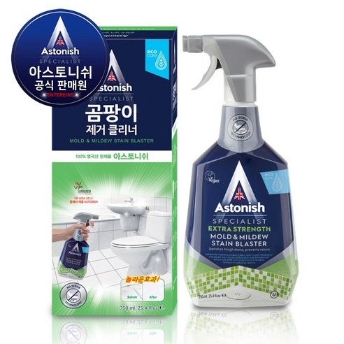 모즈온 아스토니쉬 주방 욕실 청소 곰팡이 전문세제, 1개, 750ml, 곰팡이제거 클리너