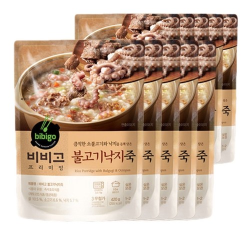 CJ제일제당 비비고 불낙죽 420g x 10개