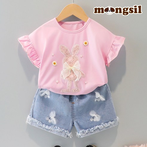몽실이 레이스토끼 반팔상하복