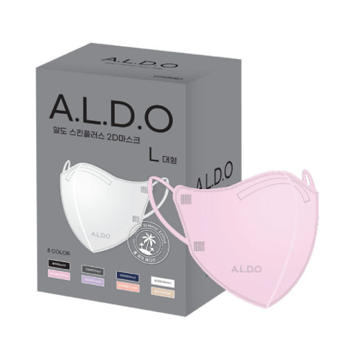 알도 ALDO 새부리형 어른용 대형 여름용 컬러마스크 25매, 25개입, 1개, 베이비핑크 대형 스킨핏