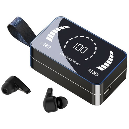 BlueWow H3 무선이어폰 고음질이어폰 귀에거는이어폰, 블랙 Black