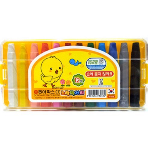 동아 노랑병아리 크레용 12색 크레파스