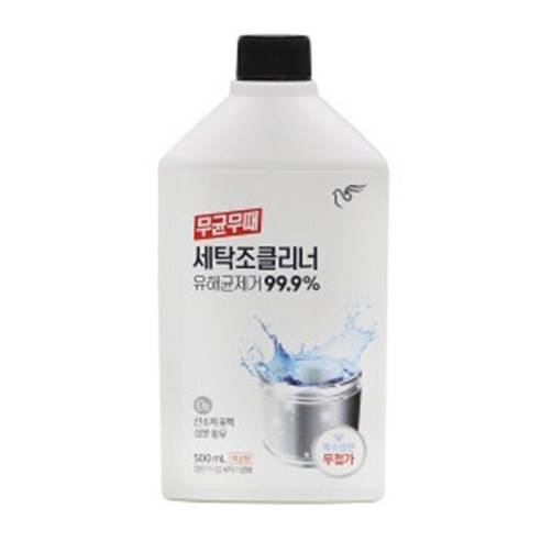 무균무때 세탁조 크리너 500ml 1개
청소/주방세제 무균무때 세탁조 크리너 500ml 1개
청소/주방세제