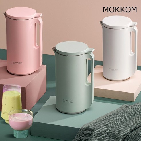 MOKKOM 휴대용 미니 두유기 두유제조기 또우장지 믹서기 350ML, 화이트