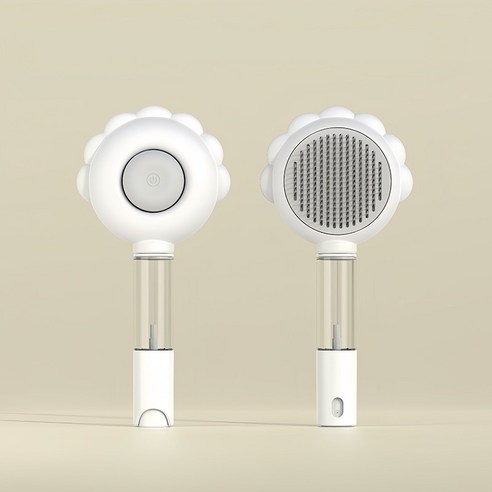 커머스코브 고양이 강아지 원터치 미스트 반려동물브러쉬, 화이트, 1개