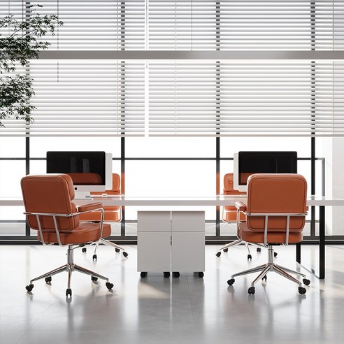 아우스 스틸체어 인테리어의자 가죽체어 비스켓의자, Orange(오렌지), 1개