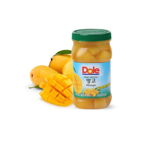 Dole 후룻바틀 망고 666g x 2개입 과일 통조림 디저트, 1세트