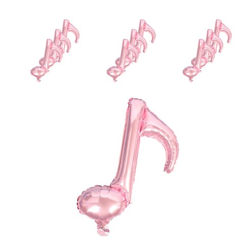 파티복닷컴 모양풍선 10개입, 58.단음표 핑크
