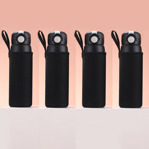 바시니아 네오플랜 보틀 물병파우치 4개세트 550ml 보온 보냉, 1개, 10_블랙4개