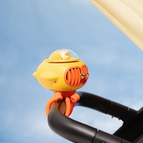 루본 시바견 캐릭터 문어발 유모차선풍기 M48
