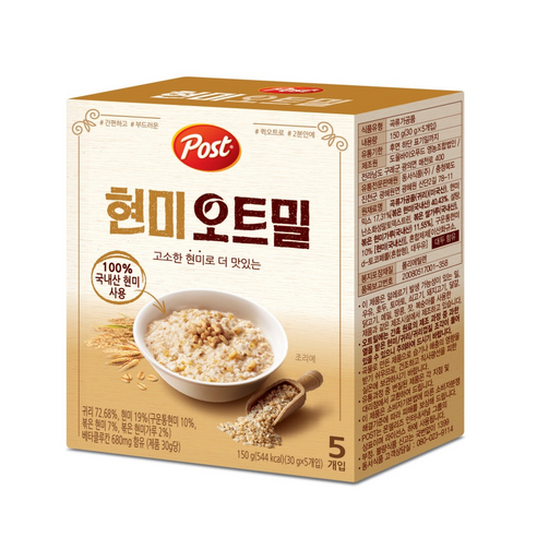 동서식품 [동서식품] 동서 포스트 현미 오트밀 커피음료, 150g, 2개  Best 5