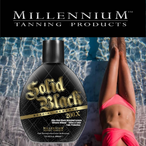 밀레니엄 태닝 솔리드 블랙 스페셜 리저브 200X 400ml 태닝로션, 탁월한 태닝 효과를 제공하는 로션