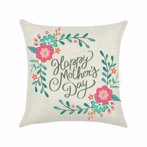 OEM Mother''s Day Pillowcase Cartoon Style Linen Digital Printing PillowcaseZCY210312832D, A