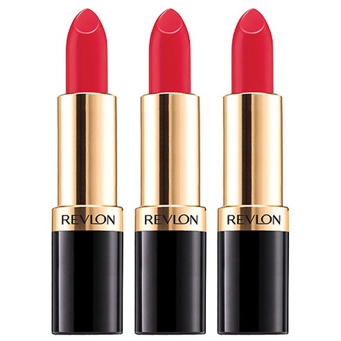 레브론 수퍼 러스트러스 크림 립스틱, Love That Red, 3개