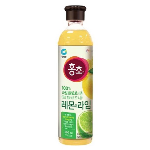 청정원 홍초 레몬라임 900ml, 1개