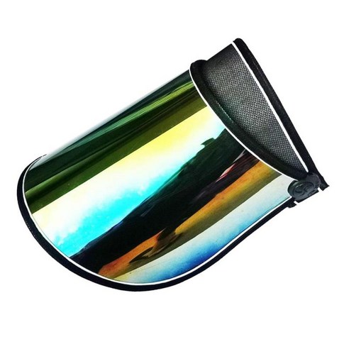 만능 썬햇 바이저 드라이빙 라이딩 낚시 골프 안티-UV 페이스 쉴드 캡, 블랙, 16.5x30cm, 플라스틱