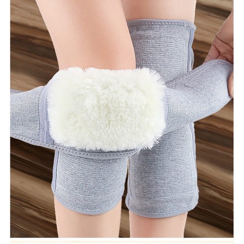 추위로부터 무릎을 보호하고 편안함을 유지하는 프리사이즈 100% 양모 무릎보호대