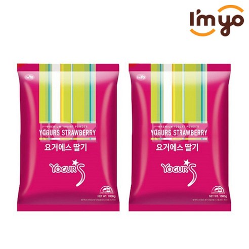 아임요 요거에스 파우더 딸기, 1kg, 2개