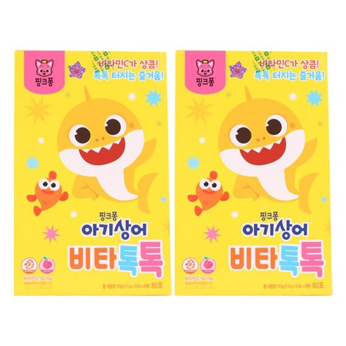 아기상어 비타톡톡 핑크퐁 비타톡톡 160포입 2박스