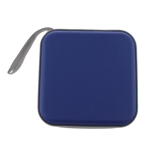 (CD/DVD/블루레이 40장용 수납장 공간절약용, 블루, 15x15cm, 플라스틱