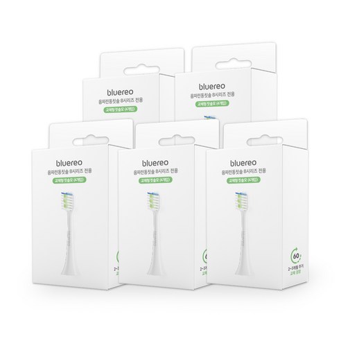 블루레오 음파 전동칫솔 bluereo B200 B시리즈 전용 칫솔모, 5세트, B시리즈 칫솔모 4개입