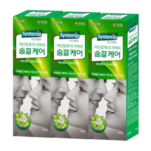 시스테마 숨결케어 치약, 120g, 12개
