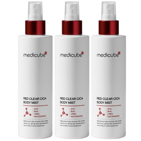 medicube  메디큐브 레드 클리어 시카 바디 미스트 200ml, 3개