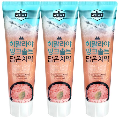 히말라야핑크솔트펌핑치약 히말라야 핑크솔트 담은 치약 아이스카밍민트, 3개, 100g Best Top5