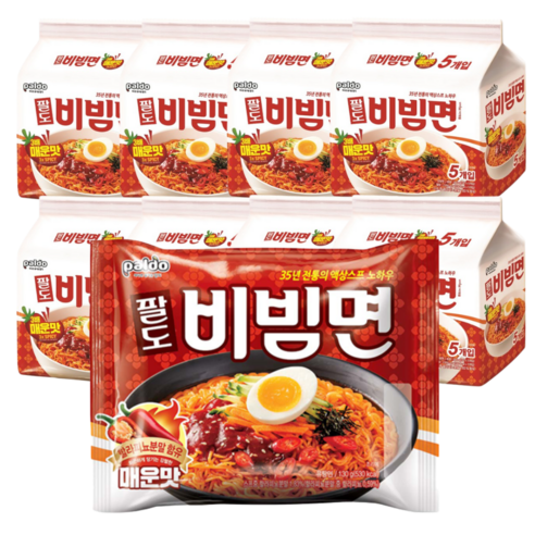 [SaleNOWㅣ인기상품] 뜨거움을 갈구하는 사람들을 위한 팔도비빔면: 불타는 매운맛의 40개 봉지 [세일나우ㅣ추천상품]