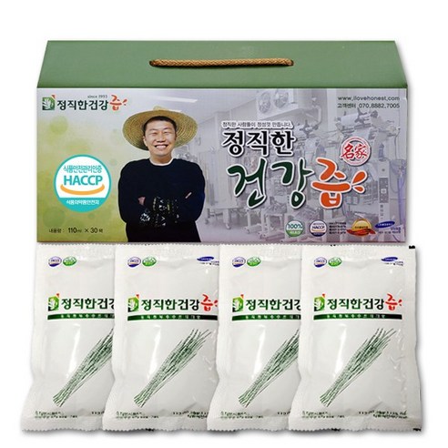 정직한 건강즙 – 국내산 부추즙 110ml, 30개 팩