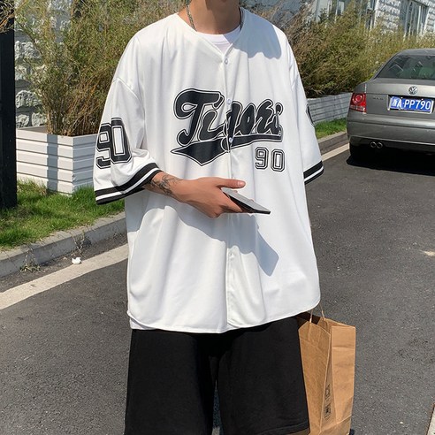 [오케이나우ㅣ인기상품] TIGER 유니폼 져지 블록코어 반팔 티셔츠: 스타일리시하고 편안한 선택 [OKNOWㅣ추천상품]