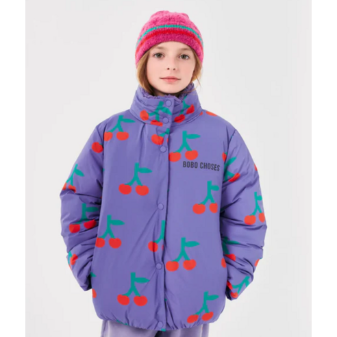 보보쇼즈 24FW 국내당일 Bobo 체리 올오버 아노락 패딩 B224AC133 이태리키즈