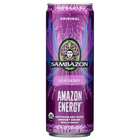 Sambazon Organic Amazon Energy Drink Original Acai Berry USDA Certified Organic Vegan Gluten Fre