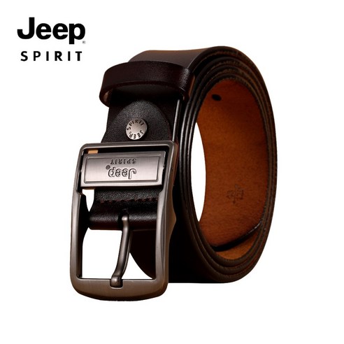 JEEP SPIRIT 남성 소가죽 버클 벨트 정장 캐주얼