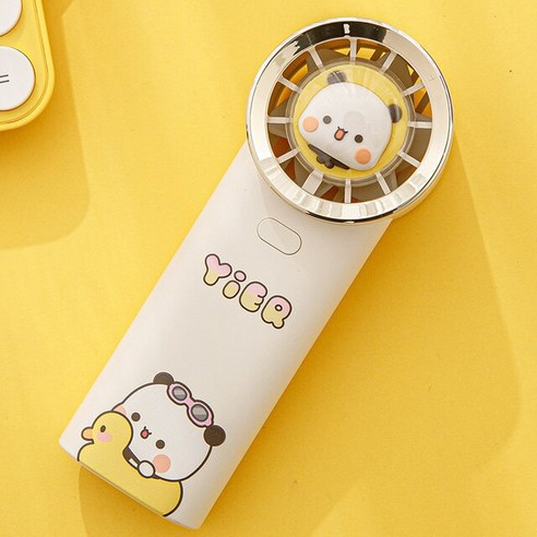  플로어 스탠딩 텐트 패키지 미니 에어컨 소형 방용 가정용 가정용에어컨 Panda Bubu 및 Dudu 미니 선풍기 귀여운 전기 소형 선풍기 휴대용 충전식 선풍기 감소 3, 01 No lanyard 1